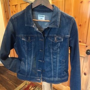 Old Navy Women's Dark Blue Jean Jacket
